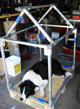 Sample eLbo framework with gable style roof